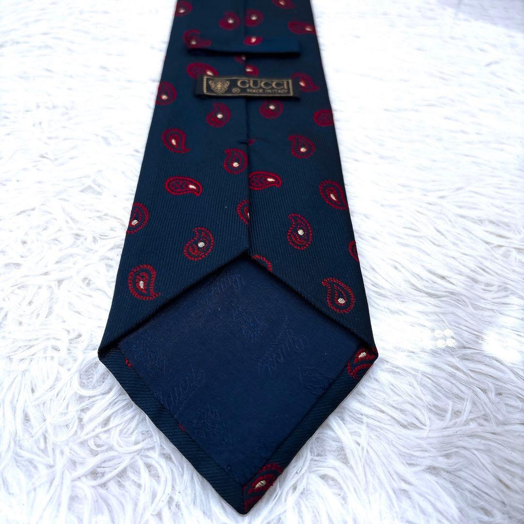 【美品】GUCCIグッチ /シルクネクタイ/ペイズリー柄/フォーマル/ビジネス