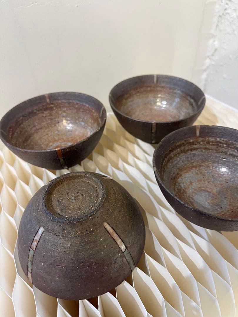 萬井護 象嵌 小鉢 4客セット