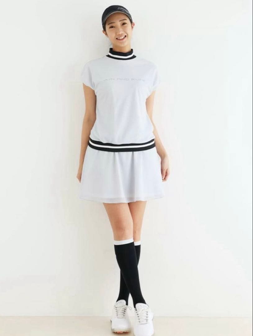 JUN&ROPE メッシュ フレアスカート 新品タグ付き　吸水速乾　UV