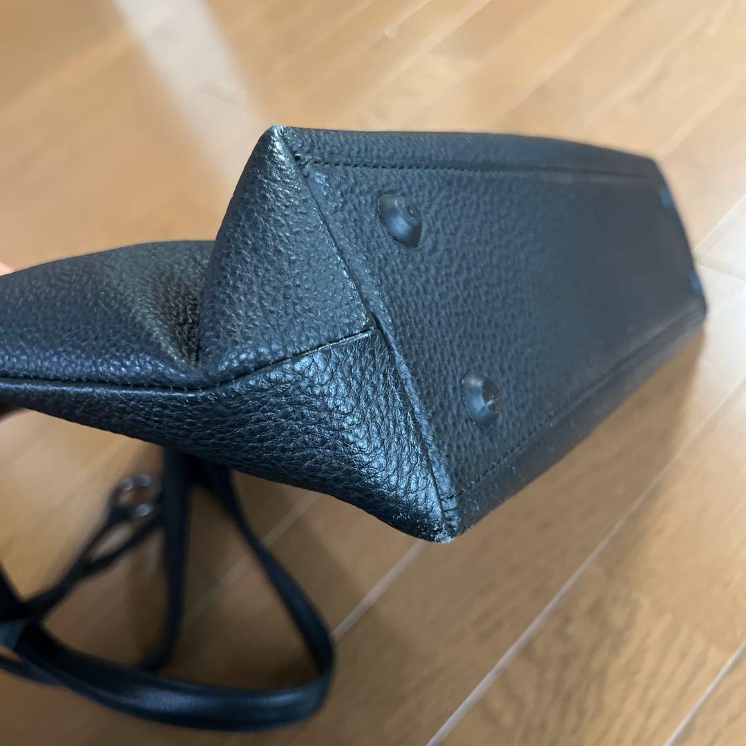 【美品】黒レザートートバッグ