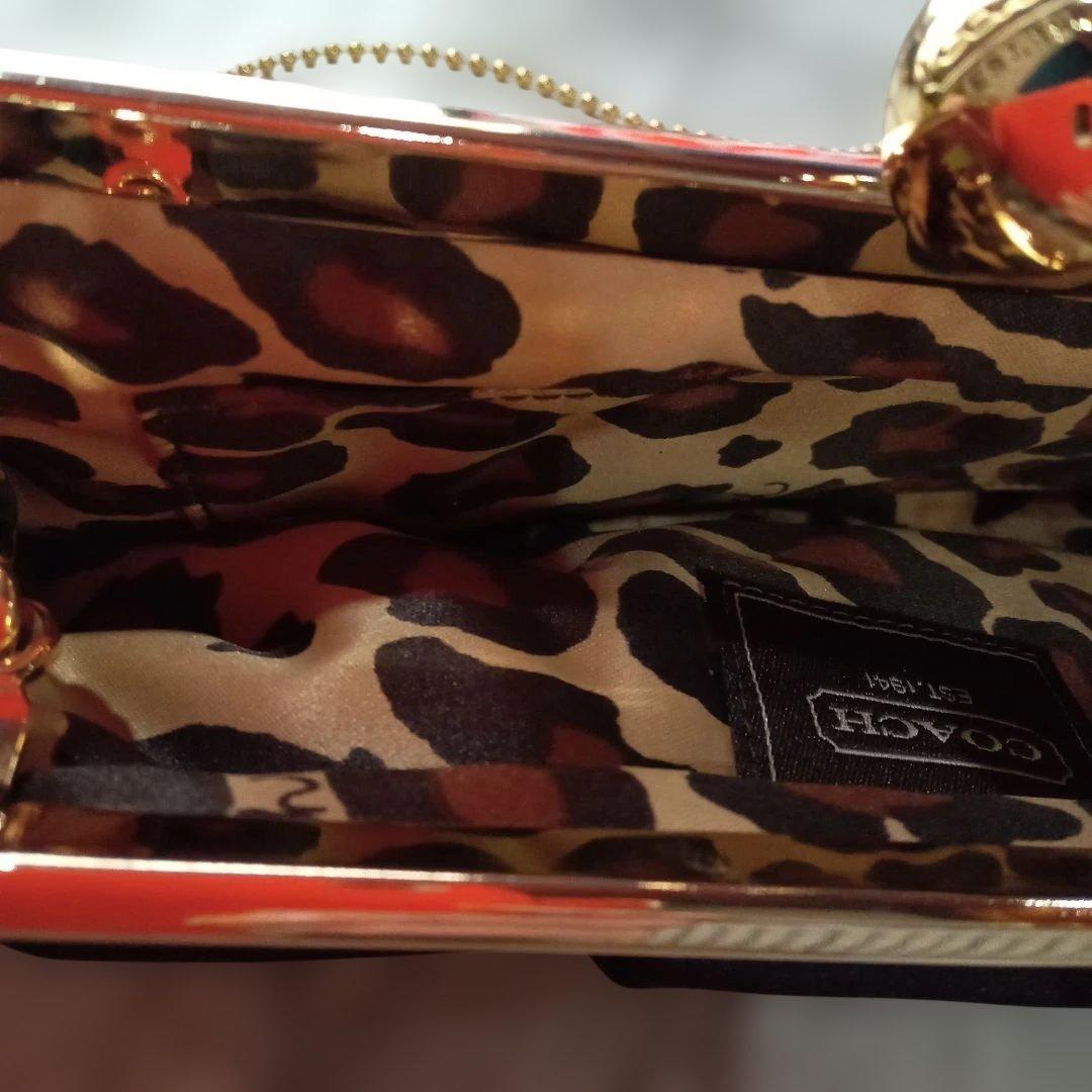 ち*@様 COACH 黒 サテン パーティーバッグ