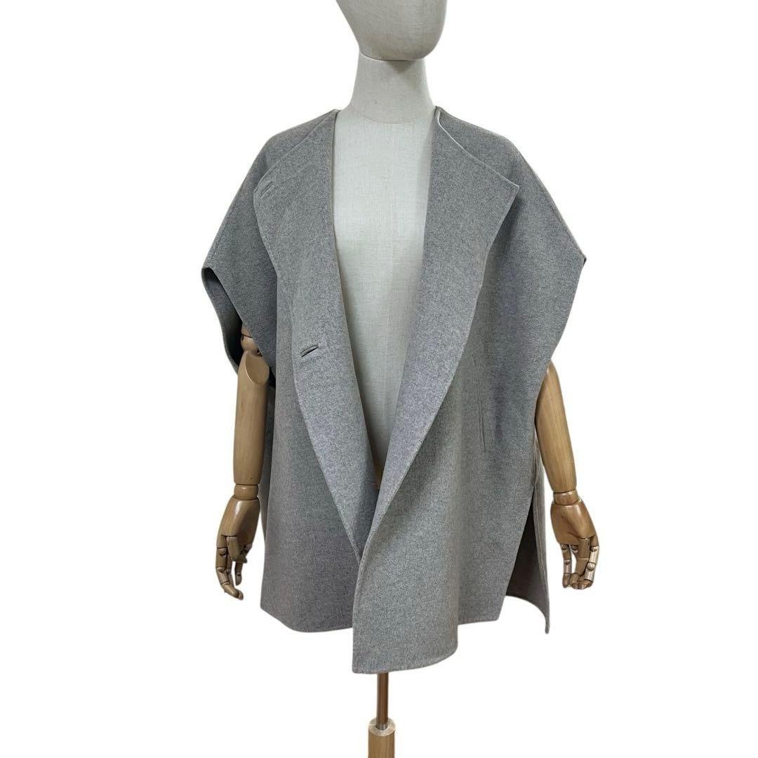 美品♡NOBLEノーブル MTRリバーポンチョジレ カシミヤ混 ウール ベージュ