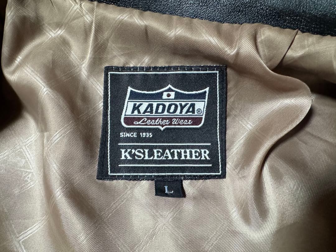 カドヤ　KADOYA TWR-2 ブラック ダブルライダースジャケット