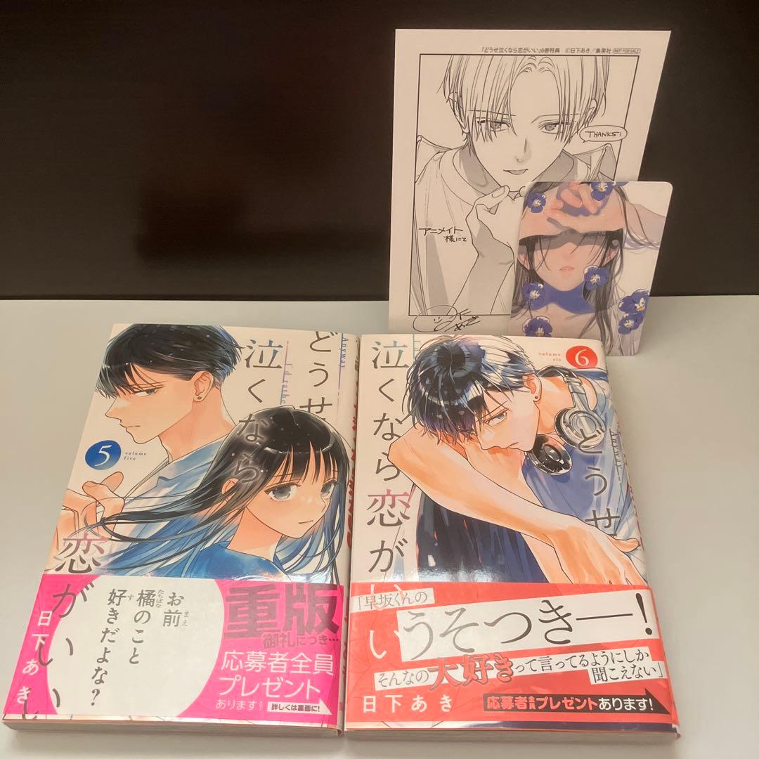 どうせ泣くなら恋がいい 全11巻　特典8点＋全プレスピンオフ本　完結　日下あき