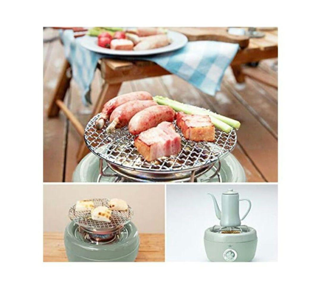 ★美品＆おしゃレトロ★アラジン カセットコンロ グリルキット、ガスボンベ付