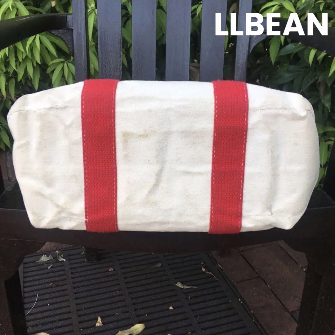 珍品／70~80s両サイド2本青セルビッチ／LLBEAN／トート／M／赤／旧タグ