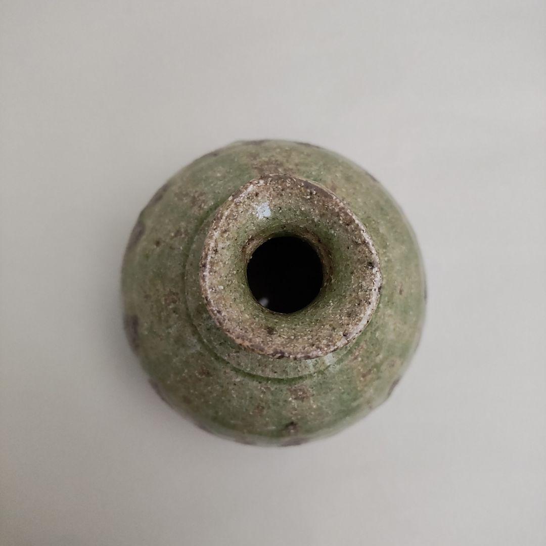 竹内公明　灰釉小壺　常滑焼　江崎一生　大迫みきお