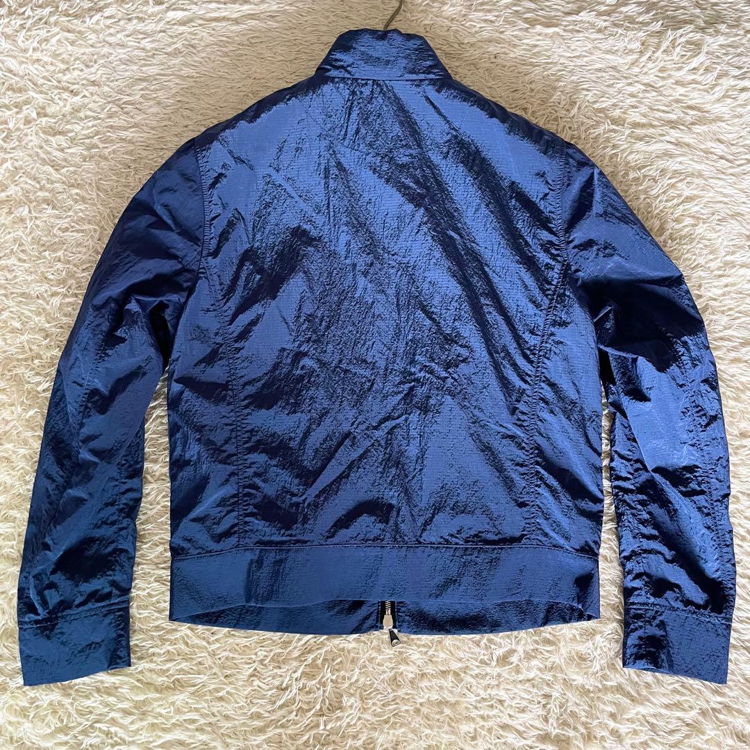 美品✨EMMETI エンメティ 異素材スウェードレザージャケット ネイビー 46