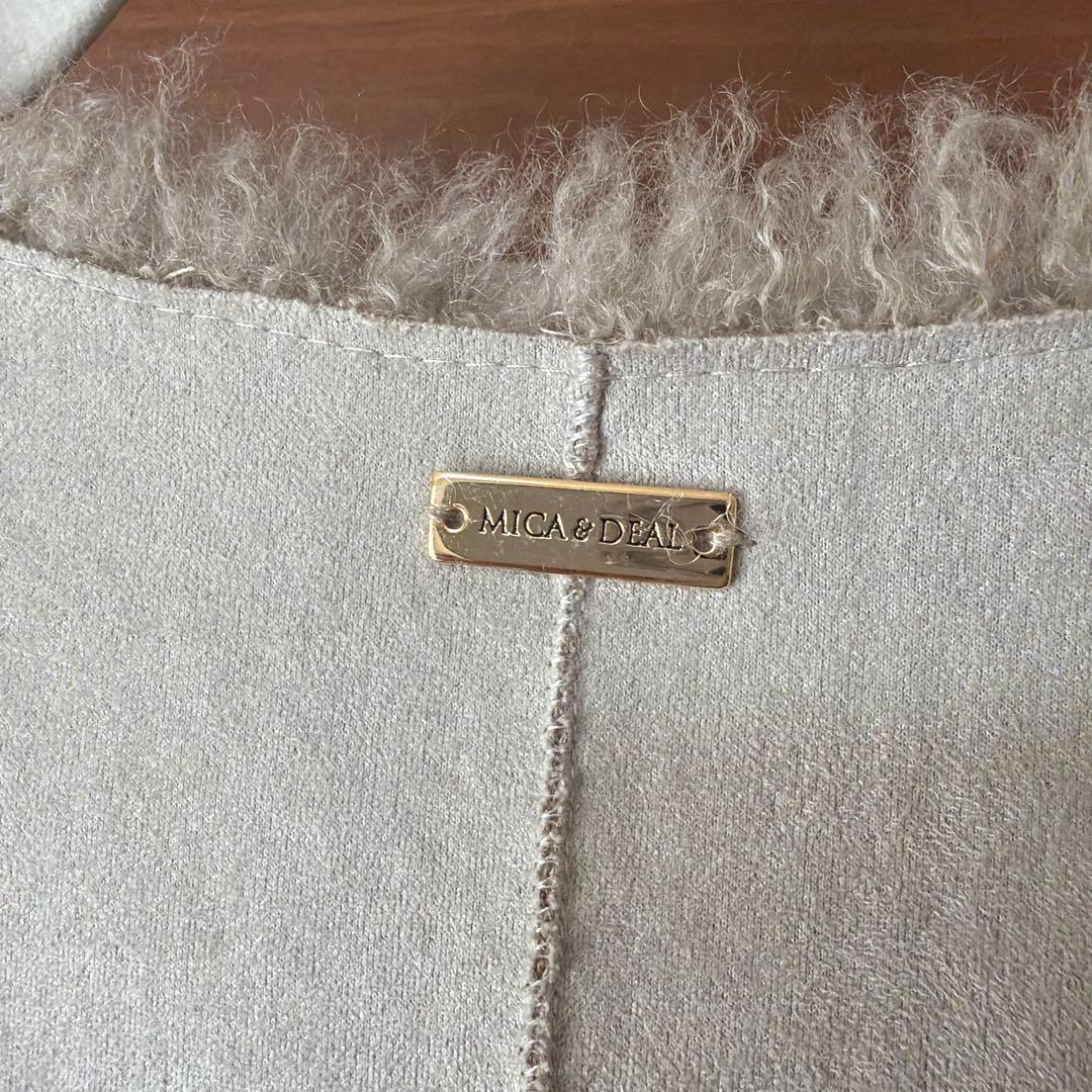 rose　マイカ&ディール　ベージュファーベスト ノーカラー