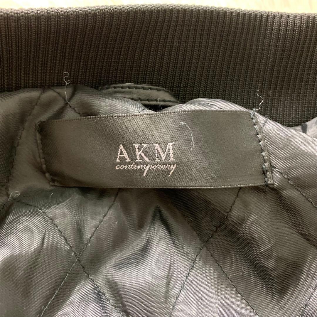 美品■AKM レザージャケット 羊革 ラムレザー ブラック XL