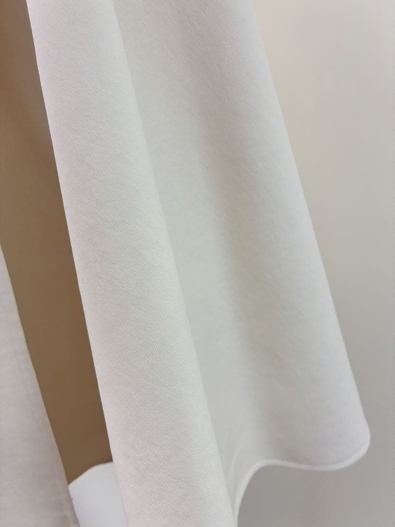 美品 ESTNATION ポリエステルリバーケープコート オフホワイト