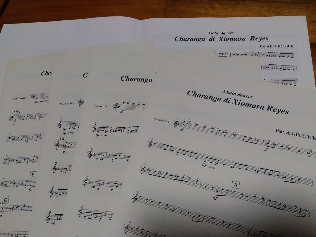 クラリネット四重奏　スリー・ラテン・ダンス No.1～3 まとめ売り