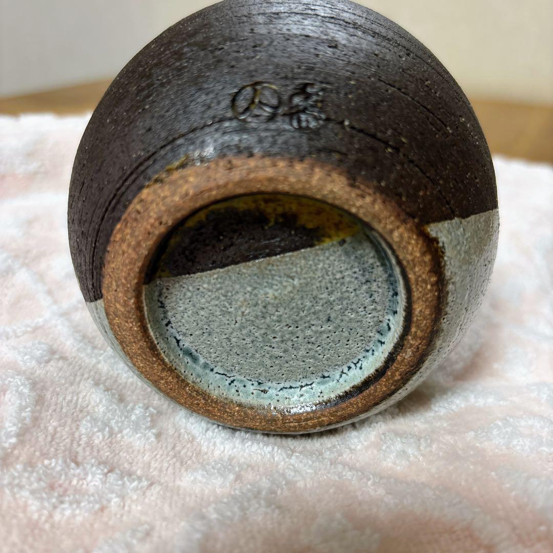 九谷焼　陶志窯　中村陶志人　福良雀図　4号一輪生　花瓶　一輪挿し　花器　手作り