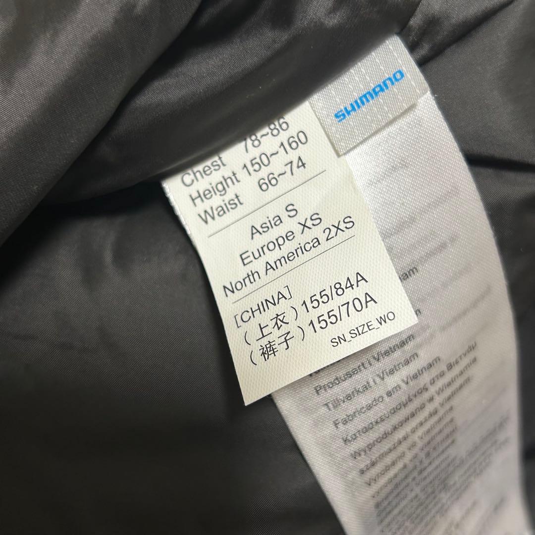 シマノ　 デュラスト ウォームレインパンツ　S ブラック