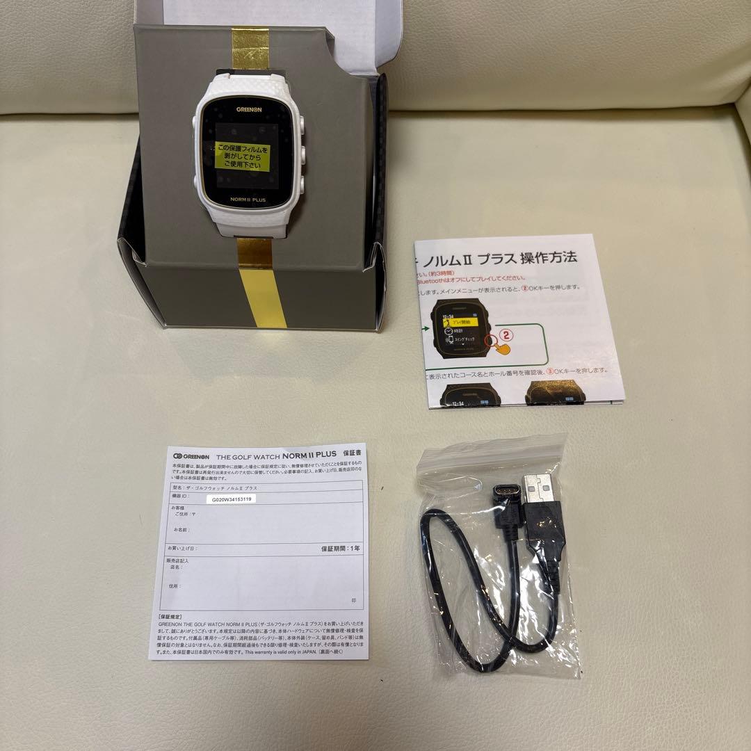 ゴルフGPSウォッチ GREENON NORM II PLUS 防水 軽量 美品