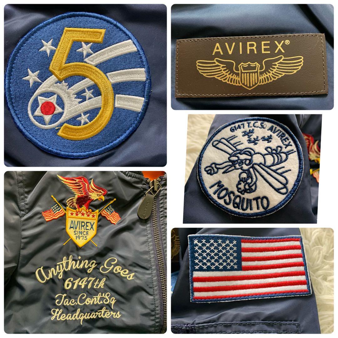 け*ん様 美品■アヴィレックス フライトジャケット L-2A ネイビー XL