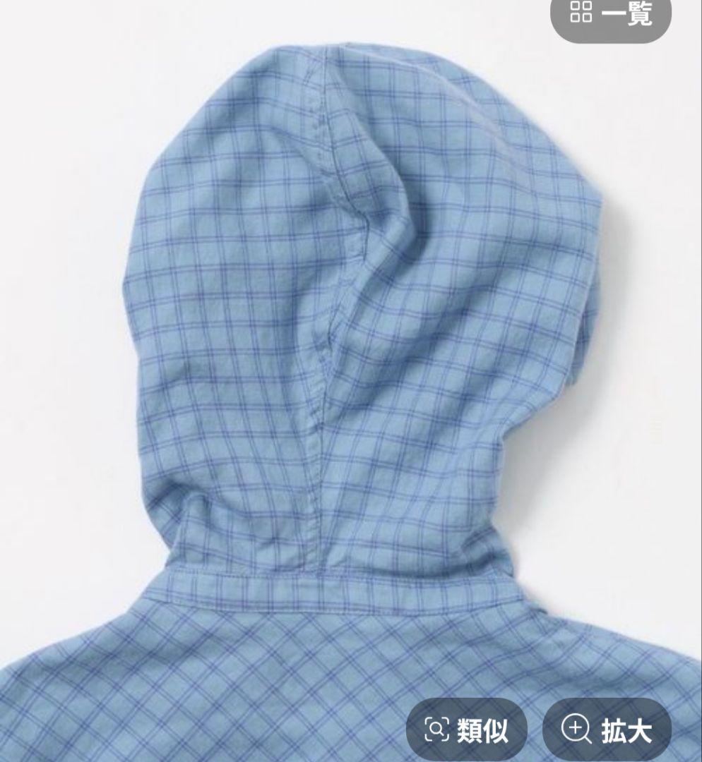 ニコアンド ストレンジャー・シングス コラボチェックフードシャツ