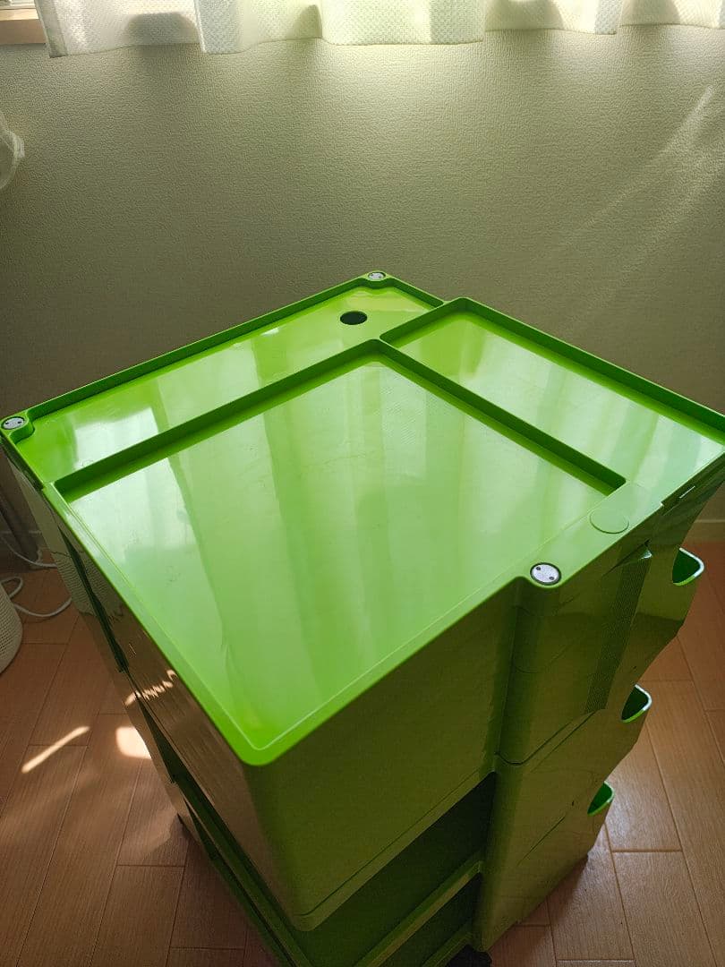 ボビーワゴン　3段3トレイ　ライムグリーン