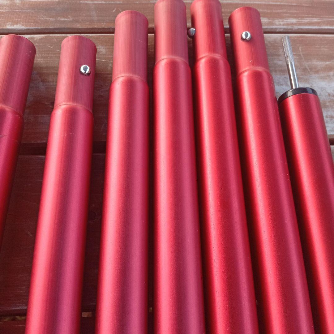 【良品】スノーピーク ウイングポール レッド 240cm