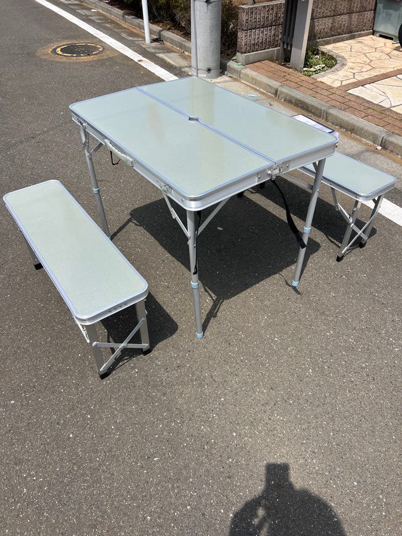 ★美品★アルミ製テーブルチェアセット