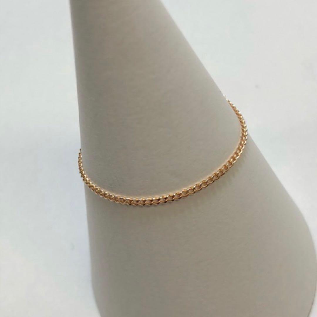 K18 0.9mm幅ピンクゴールド 喜平　チェーンリング　指輪　レディース