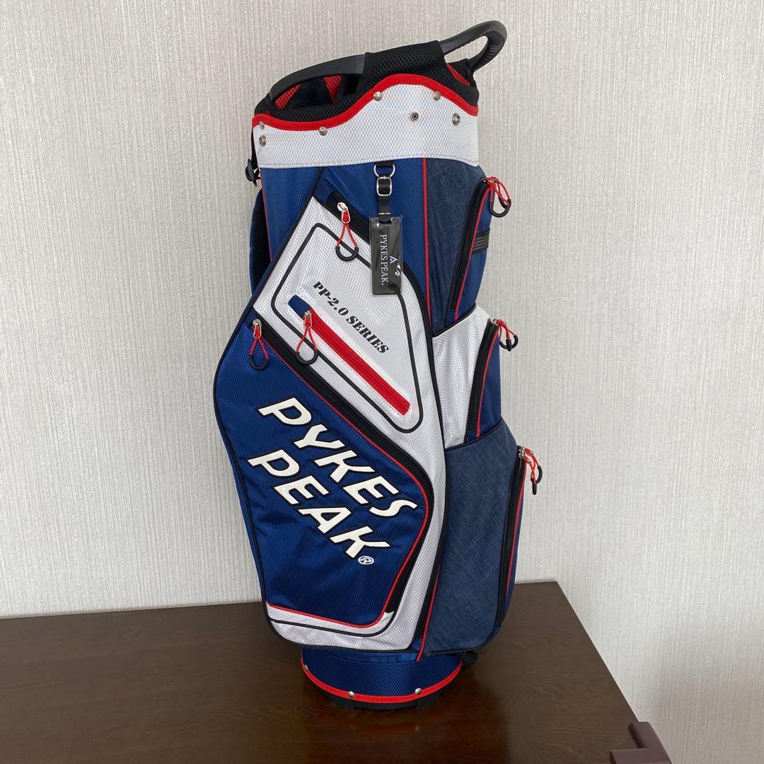 PYKES PEAK キャディバッグ 青/白/赤