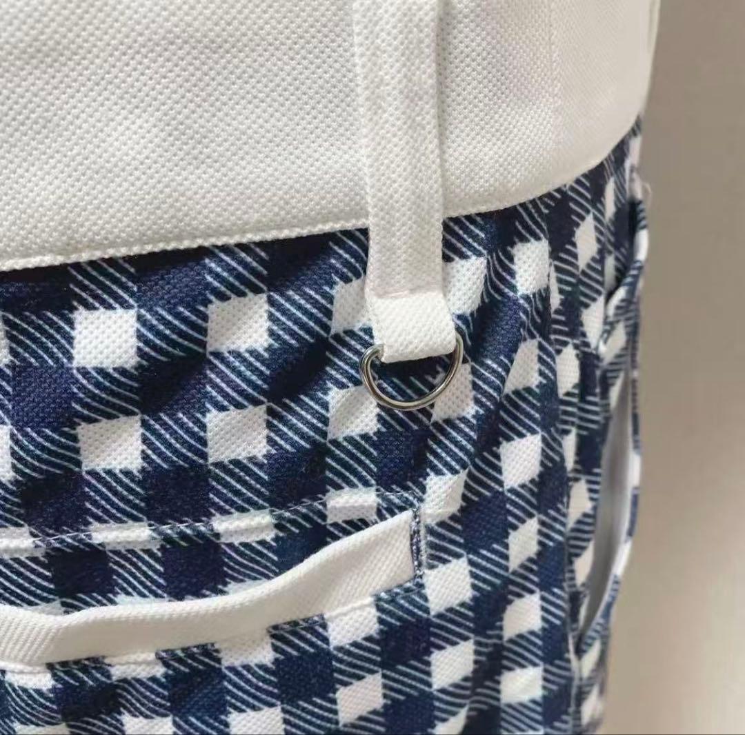 キスオンザグリーン　ゴルフウェア　半袖ワンピース　チェック　ロゴ刺繍　サイズ3