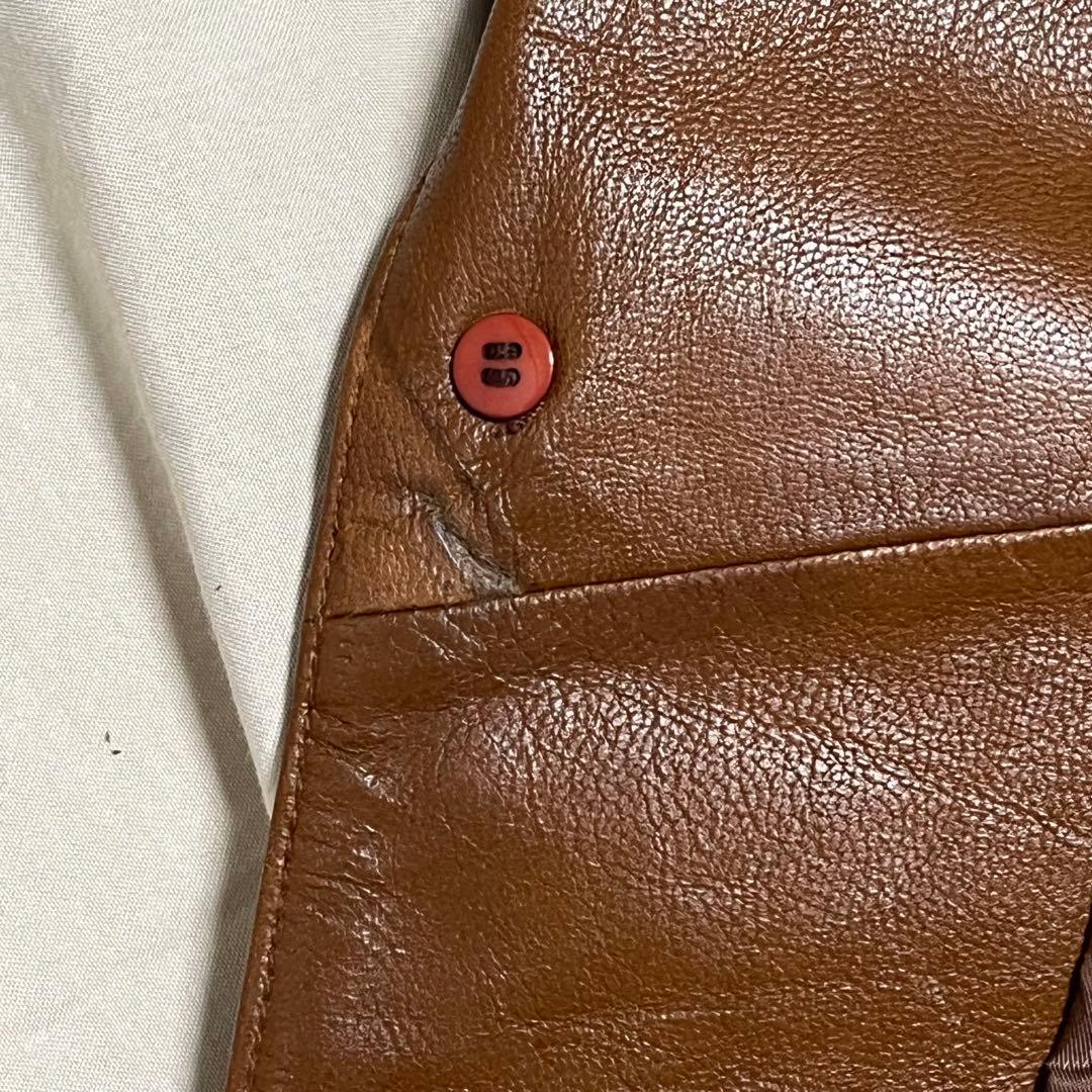 【希少サイズXL】デュアル　ラムレザーテーラードジャケット　羊革　大きいサイズ