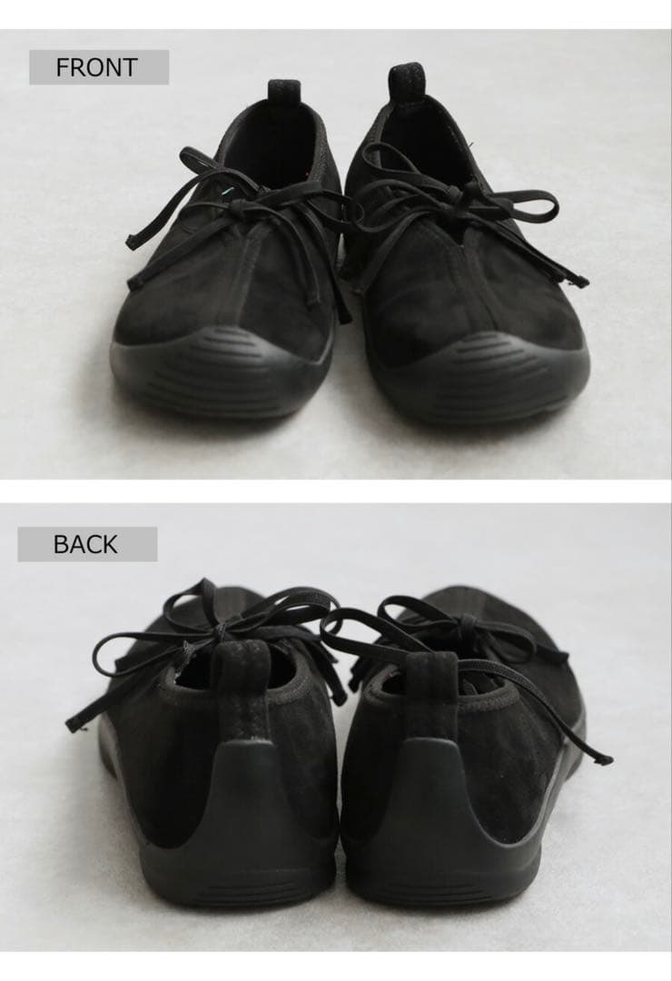 新品未使用/試着のみ◎フラットシューズ バレエシューズ黒 24cm アンティカ