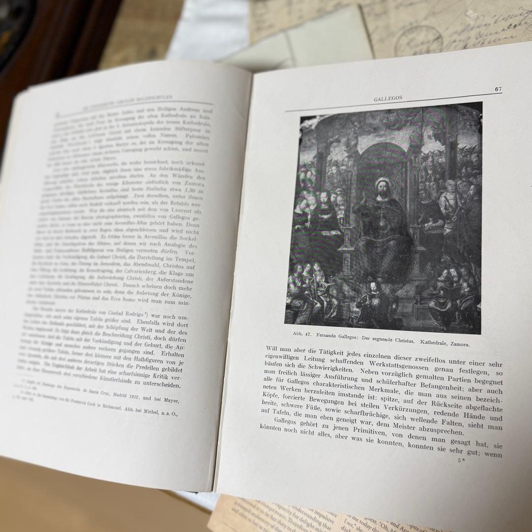 希少　アンティーク　古書　洋書　スペインの絵画 大判　蚤の市　ディスプレイ