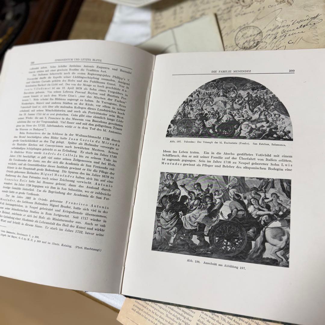 希少　アンティーク　古書　洋書　スペインの絵画 大判　蚤の市　ディスプレイ