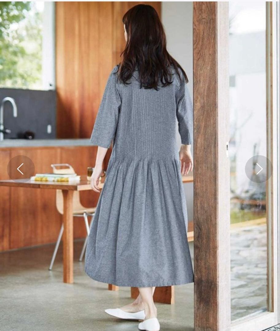 新品✨サニークラウズ⭐︎渾身のタックワンピース【MP】フェリシモナチュラン