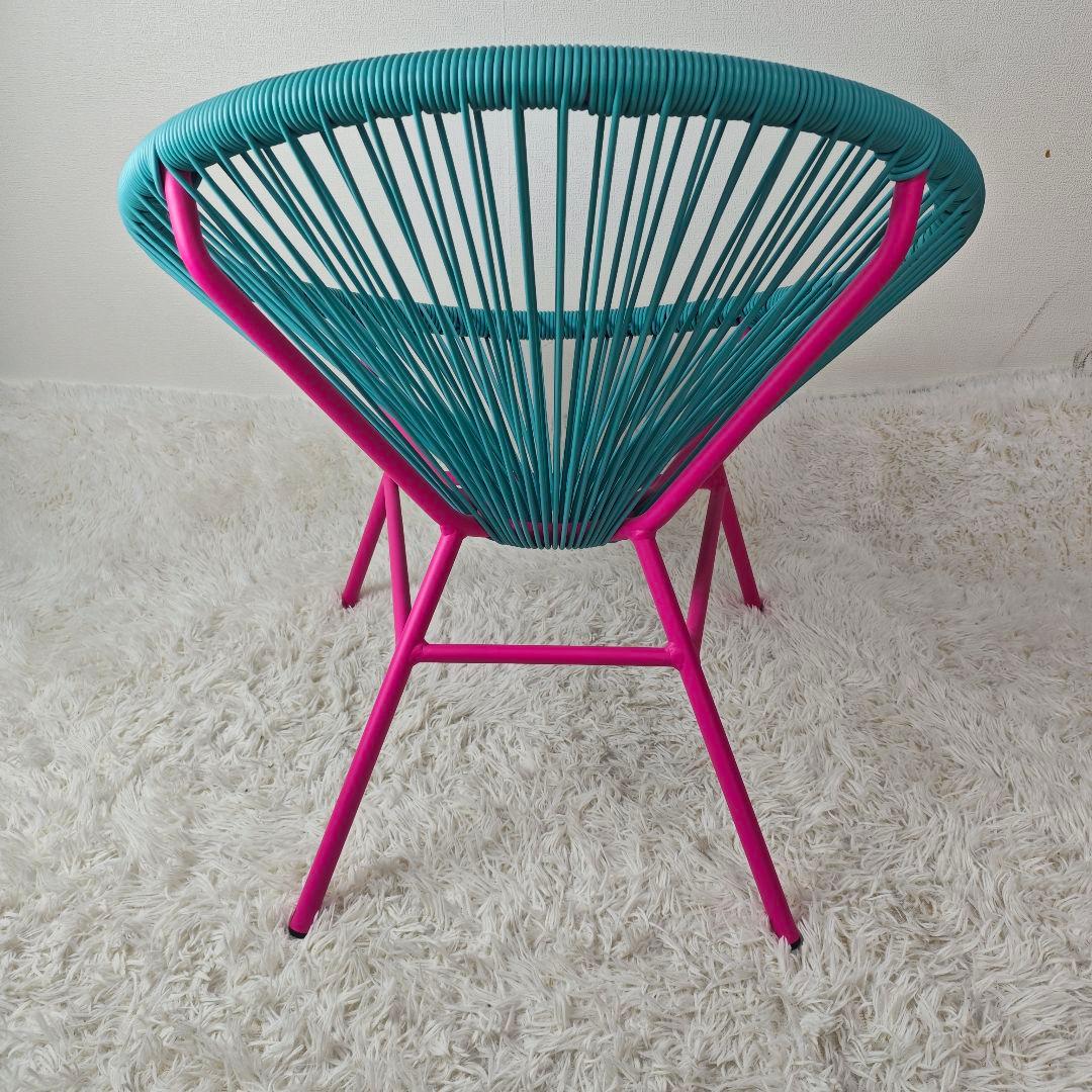 【未使用品】 Francfranc ロータスチェア 完売品 ターコイズ×ピンク