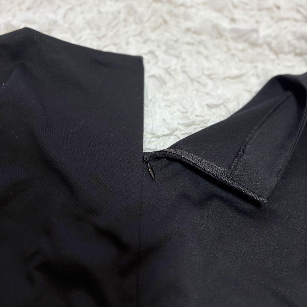 タグ付新品✨23区　シンプル　ブラック　ロング　フレア　ワンピース　ペチコート付