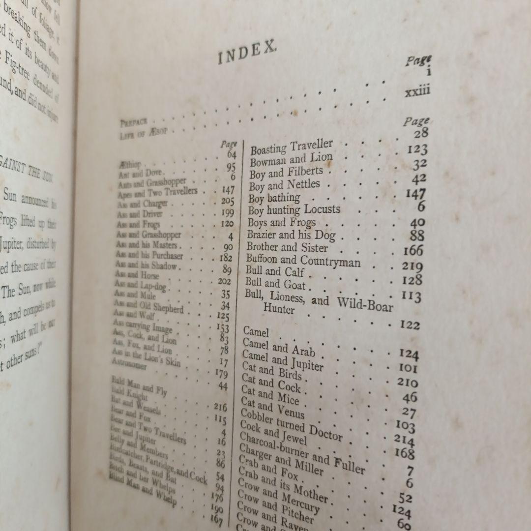 イソップ物語　全篇英語　古書