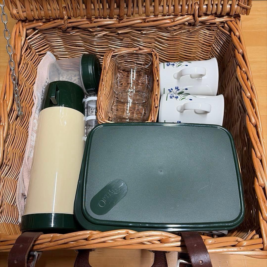 OPTIMA社製 英国製 ヴィンテージ ピクニック アウトドア バスケット