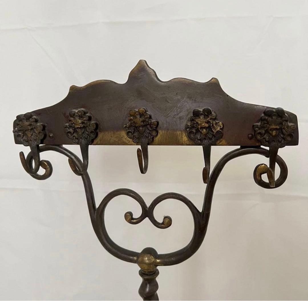 【希少】アンティーク 真鍮製 ファイヤーツール 暖炉 薪ストーブ 薪用具スタンド