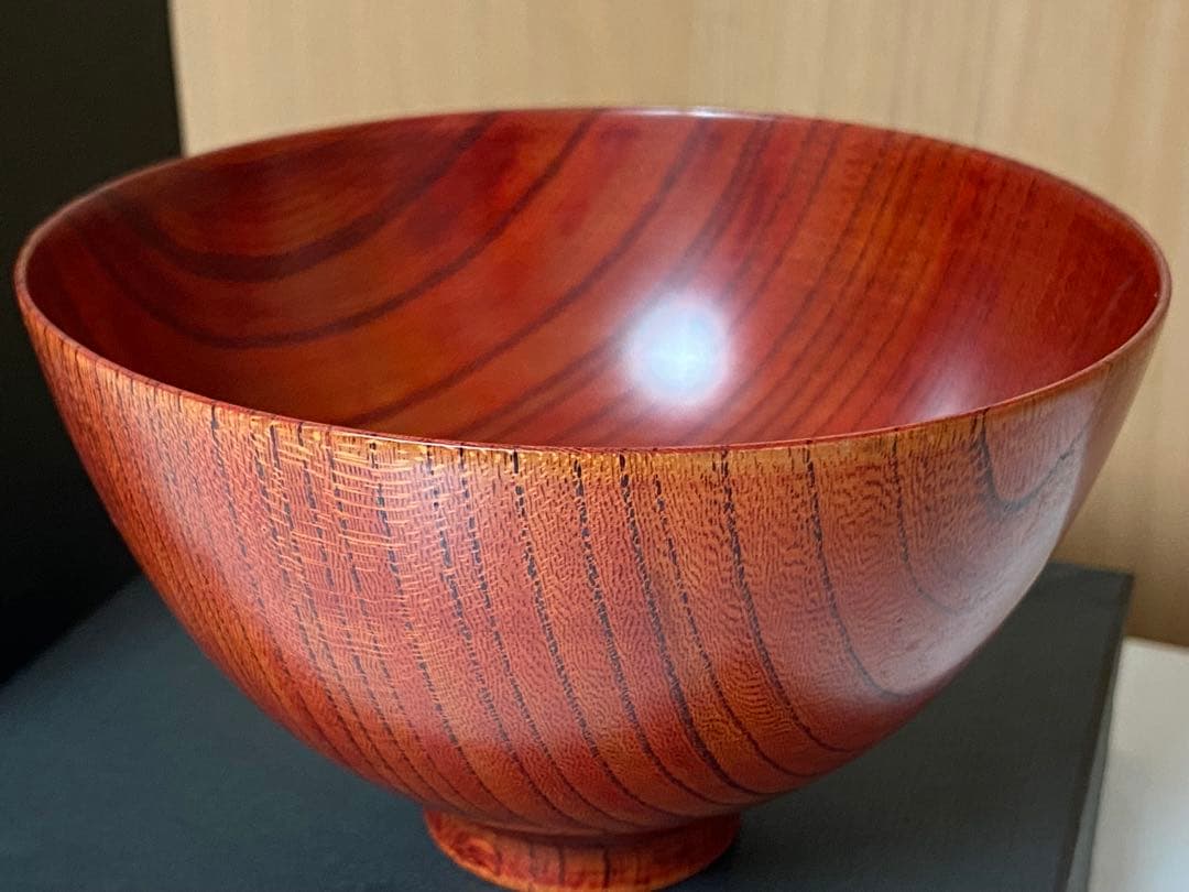 山中漆器 喜八工房 汁椀 （小） ペア 欅 天然木 飯椀 漆器 フリーボール