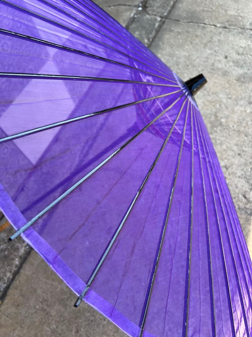 紫蛇の目傘　番傘　和傘　傘　二段継　舞踊　大衆演劇　着物　撮影