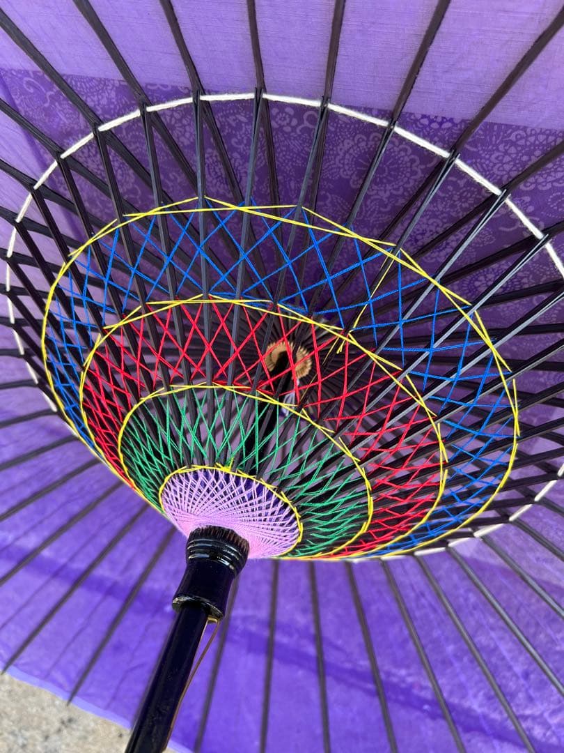 紫蛇の目傘　番傘　和傘　傘　二段継　舞踊　大衆演劇　着物　撮影