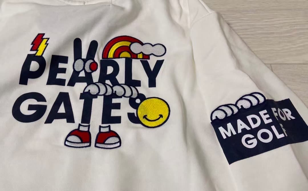 新品 正規品 パーリーゲイツ どうしちゃったPGスウェット 白 サイズ6 XL