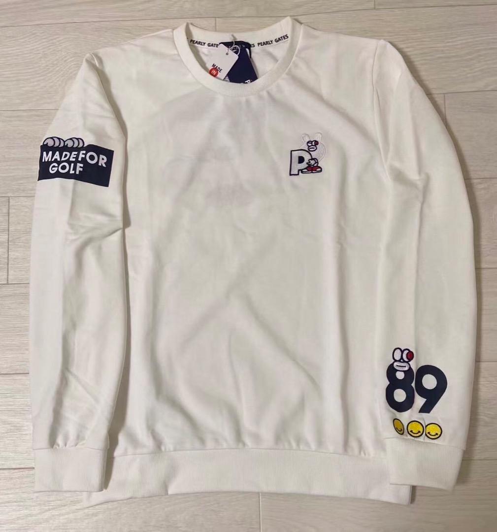 新品 正規品 パーリーゲイツ どうしちゃったPGスウェット 白 サイズ6 XL