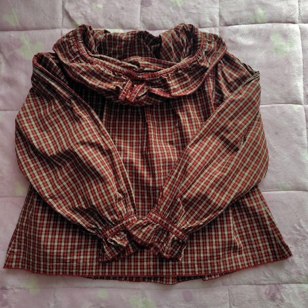 ピンクハウス　三つ子のくまの冬支度刺繍使いフードブラウス