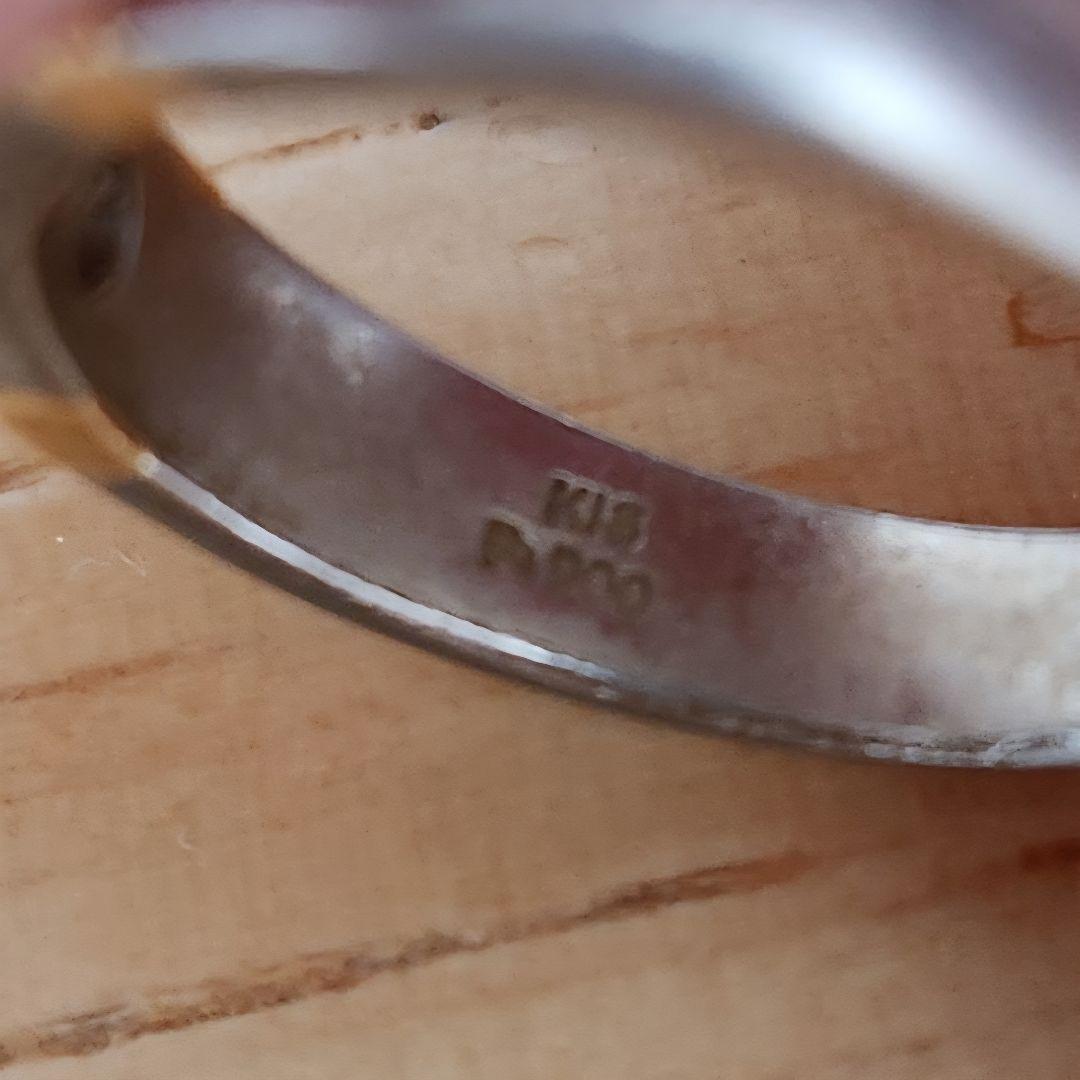 18金ゴールド プラチナ ダイヤモンドリング 7g