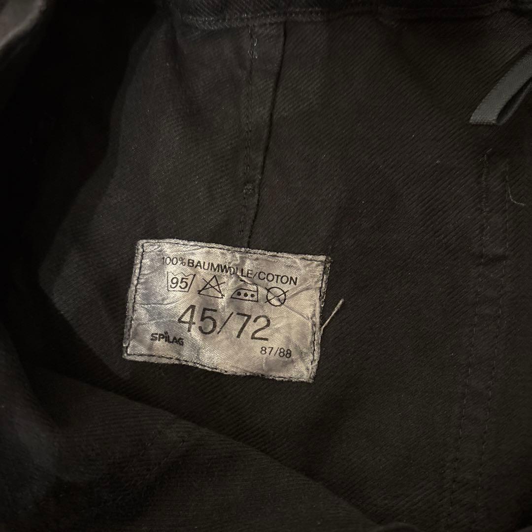 スイス軍デニムパンツ　後期後染めブラック