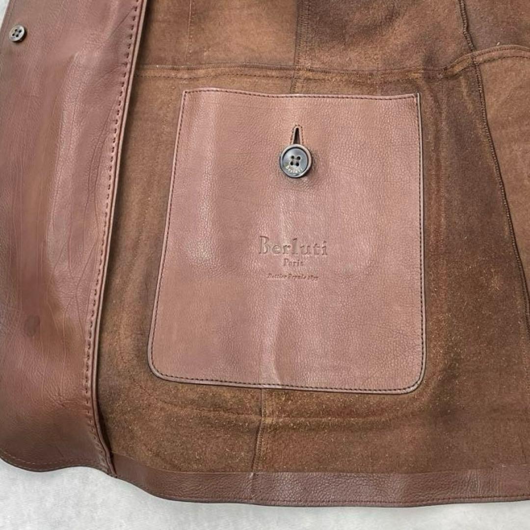 Berluti カーフレザー テーラードジャケット イタリア製 牛革 46