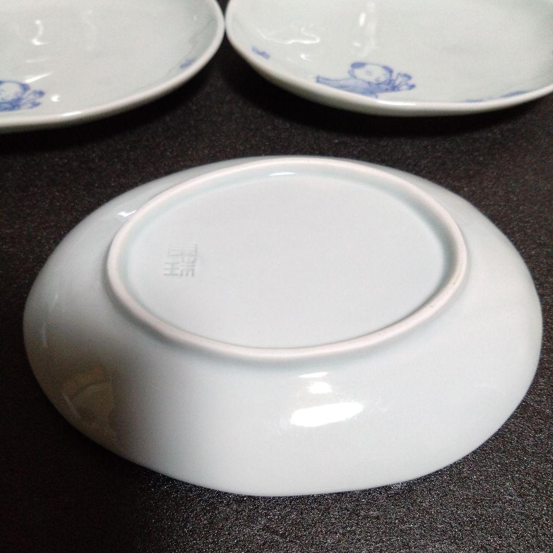 未使用 三川内焼 宝珠窯 唐子 銘々皿5枚　お祝い