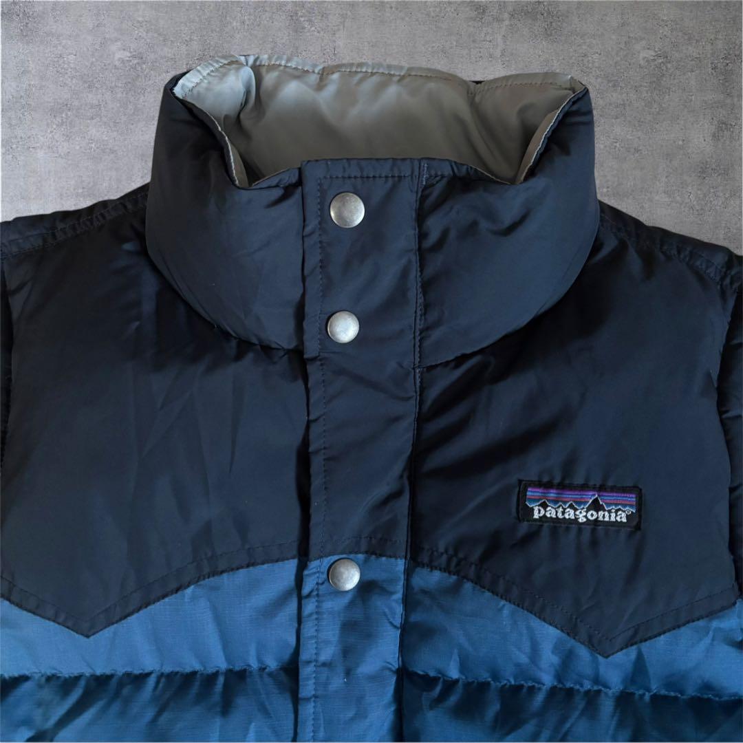 薪さん様【希少】パタゴニア スリングショット ダウンベスト ネイビー/ブルーS