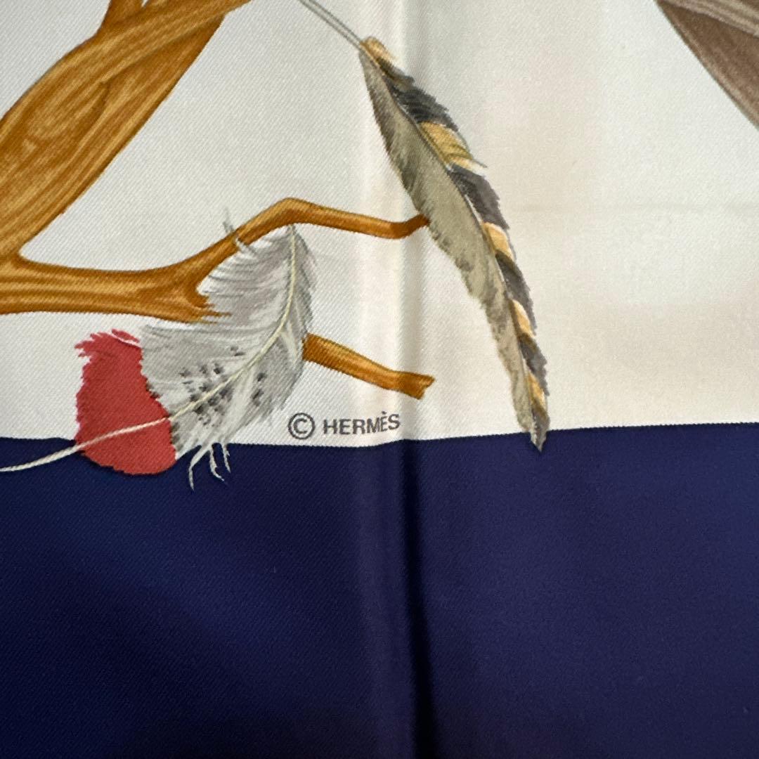 エルメス　カレ90 スカーフ　犬　狩猟