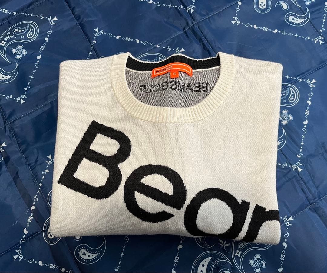 【美品】BEAMS GOLF ロゴニット S ゴルフ